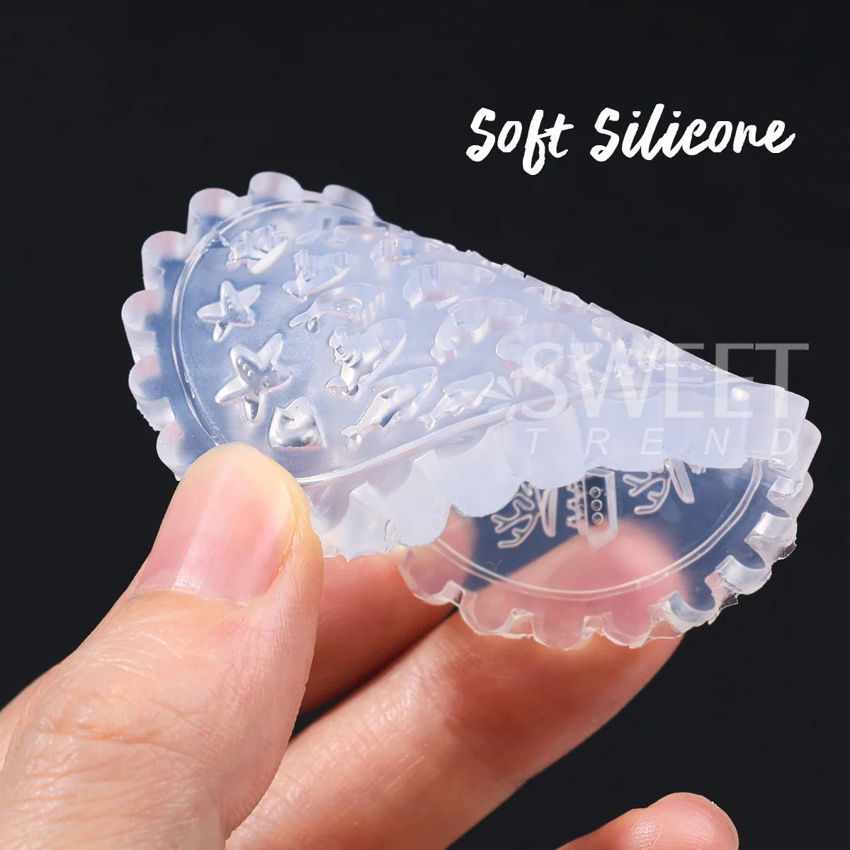 Ocean Silicone Nail Mold – 3D Starfish Shell Sea Life Art Nail Art Mold PLUSH