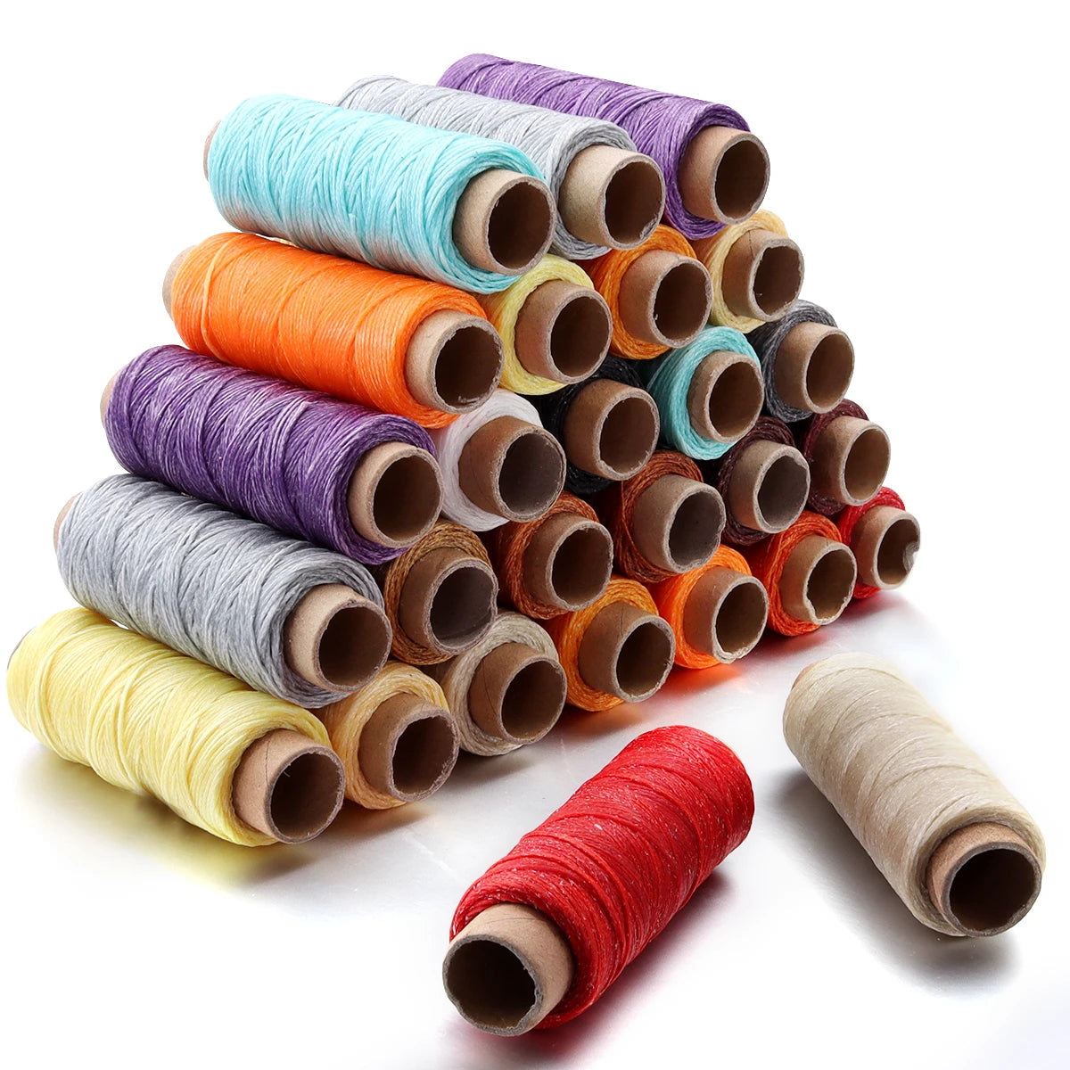 50 Yards Flat Waxed Thread 1mm | Leather & Bookbinding Cord Waxed Sewing Thread PLUSH