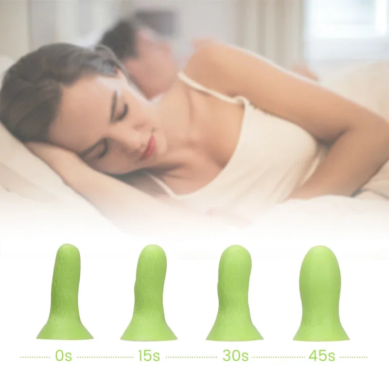 Slow Rebound Foam Earplugs for Sleep – Soft & Lightweight Foam Sleep Earplugs PLUSH