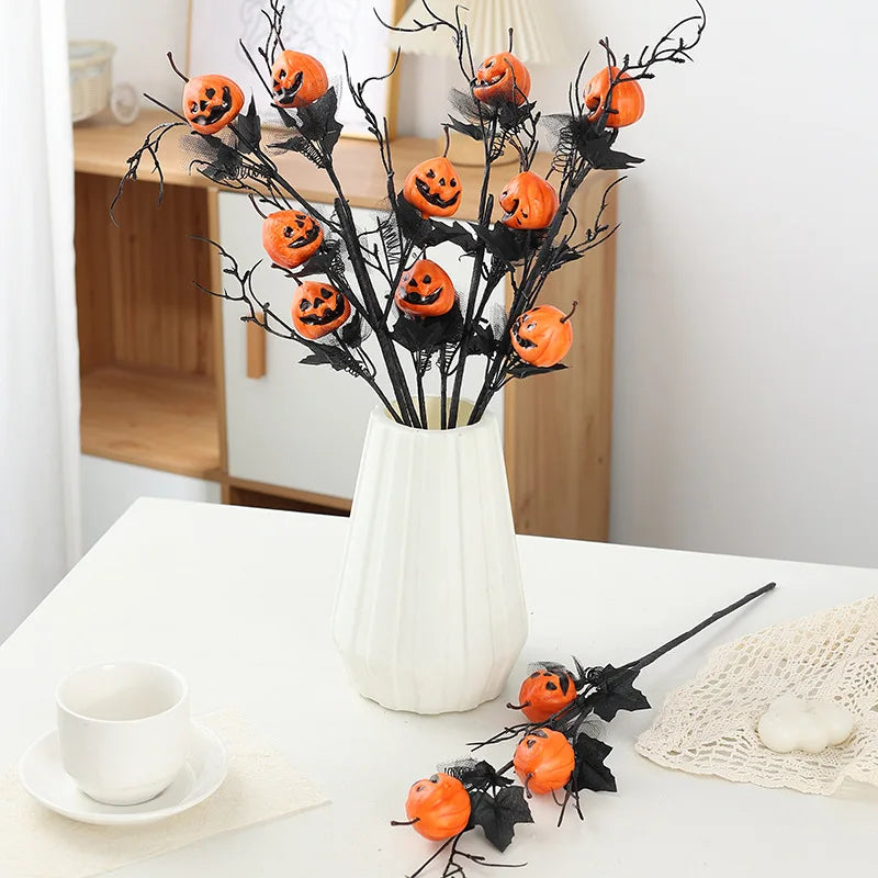 Halloween Pumpkin Vase & Trident Party Decoration Prop Set Halloween Decoration Set PLUSH