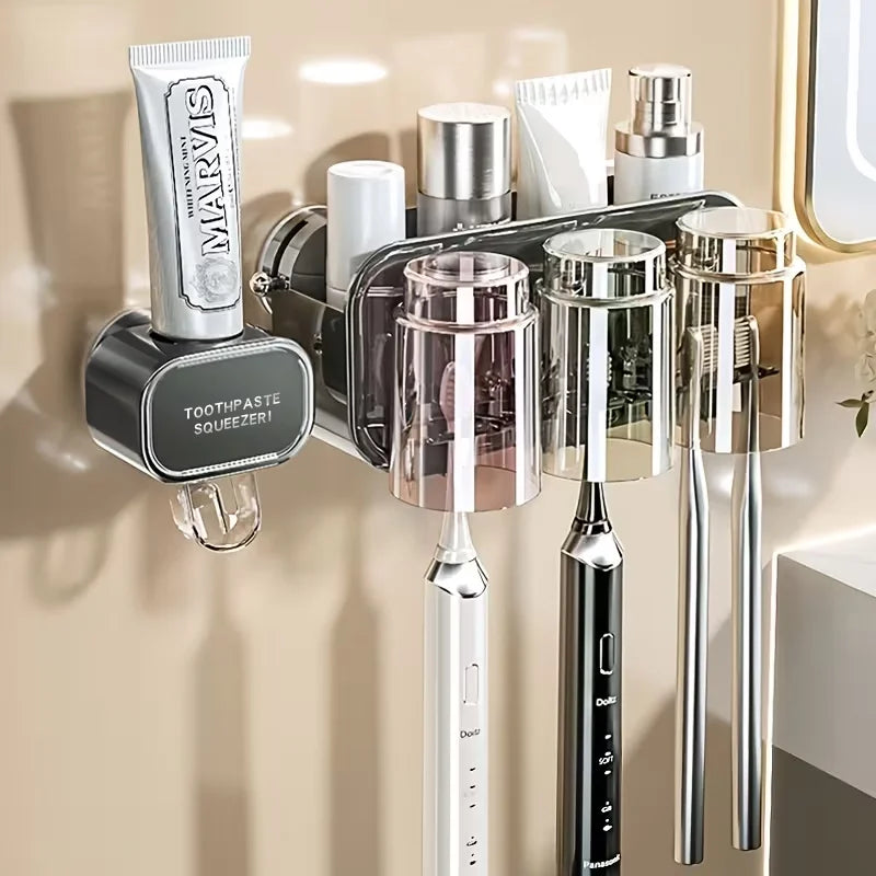 Wall-Mounted Toothpaste Dispenser – No Drilling Required Toothpaste Dispenser PLUSH