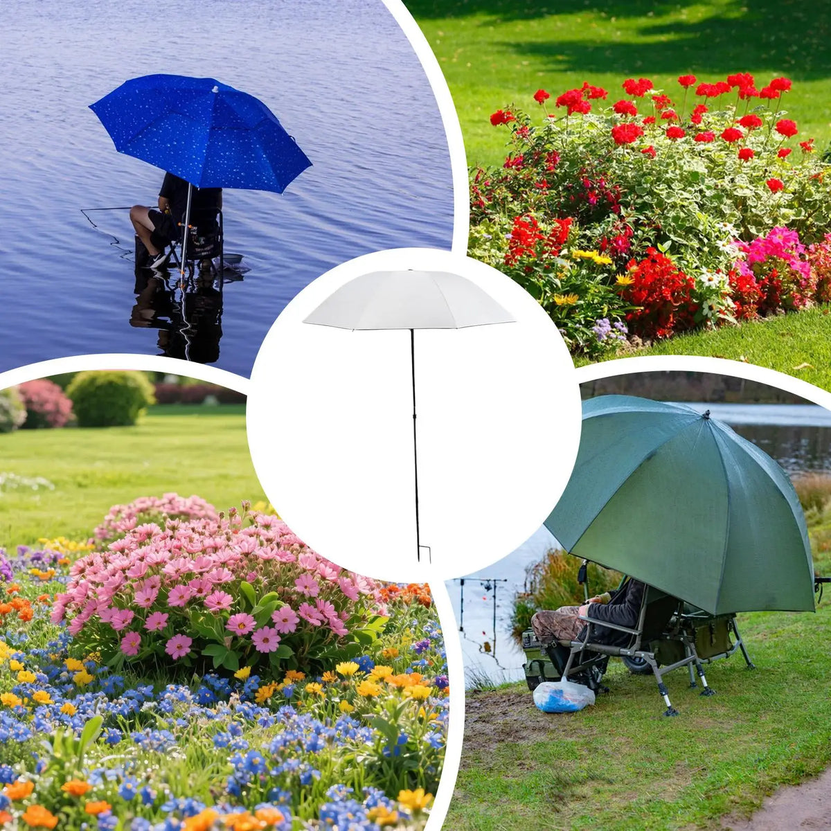 Plant Shade Umbrella with Metal Stake – UV & Rain Guard Garden Shade Umbrella PLUSH