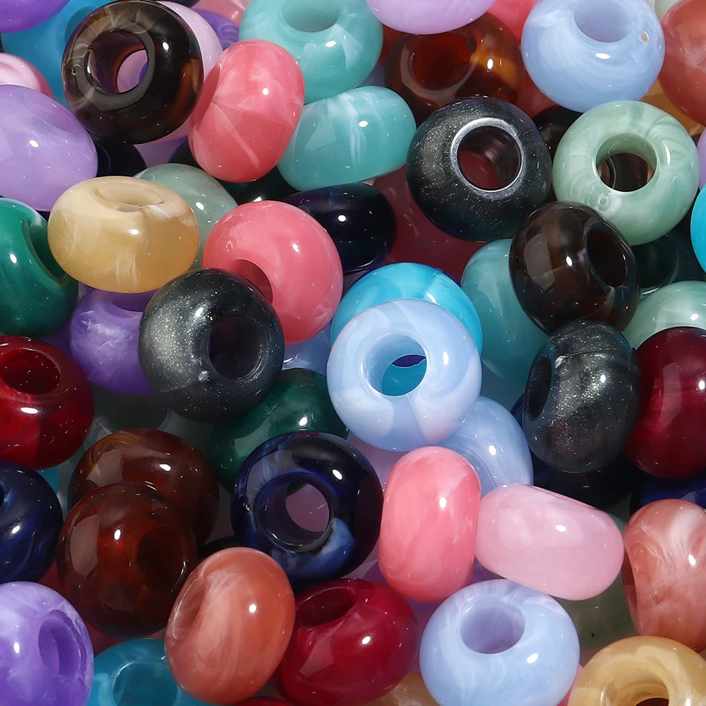 30pcs Wheel Shape Large Hole Acrylic Spacer Beads – DIY Jewelry Acrylic Spacer Beads PLUSH