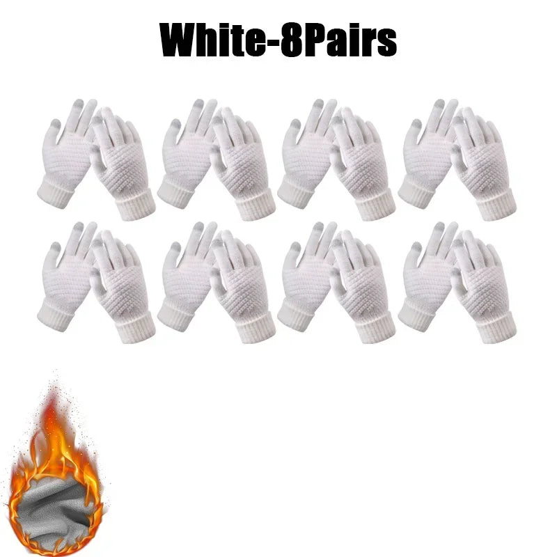 Winter Touch Screen Gloves – Warm Knit Mittens Unisex