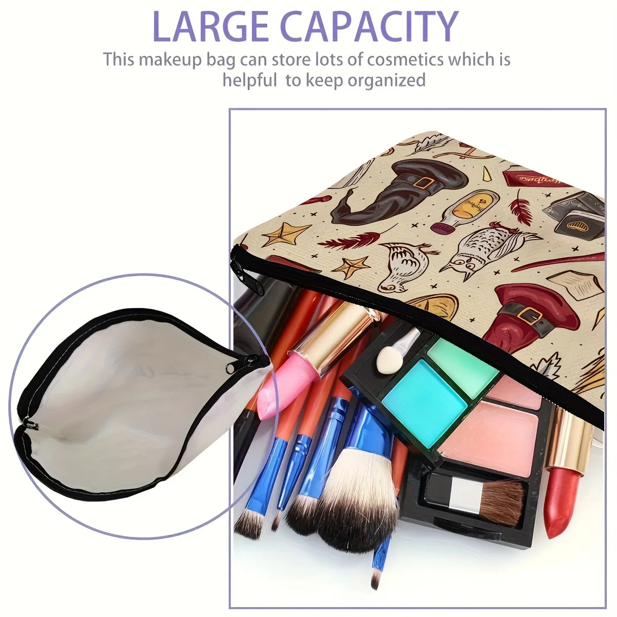 Magician Makeup Bag – Multi-functional Zipper Organizer for Women Makeup Organizer Bag PLUSH