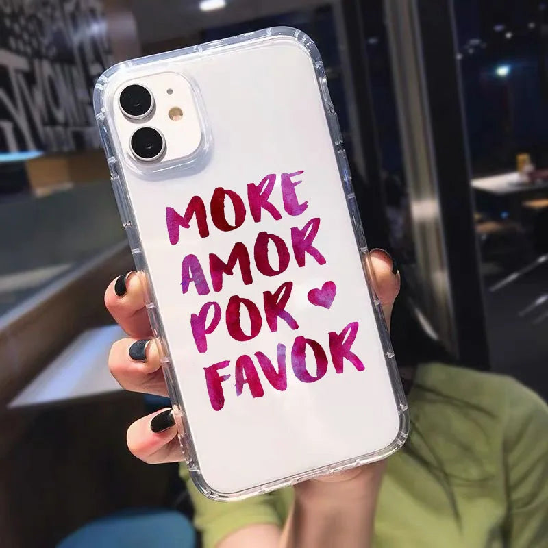 More Amor Por Favor iPhone Case – Quote Phone Cover iPhone Quote Case PLUSH -5 For iPhone XSMax