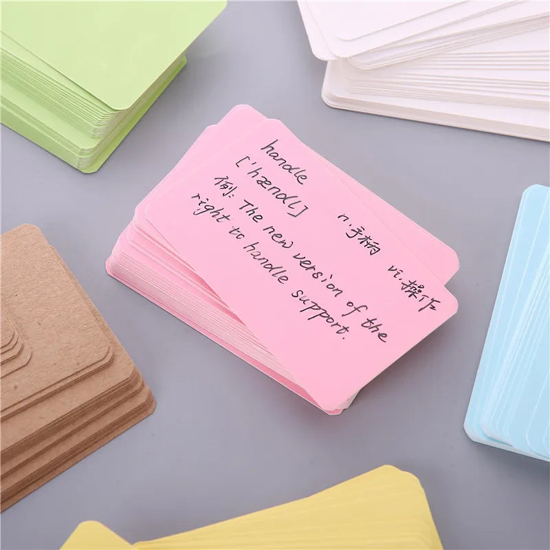 100 Blank Kraft Paper Cards – Flashcards, Gift Tags & Notes Blank Paper Cards PLUSH