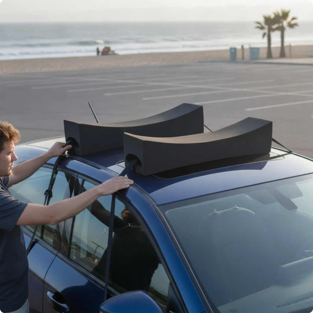 2-Pack Soft Roof Rack Pads for Surfboard & Board Carrier Roof Rack Pads PLUSH Paddleboard Foam A