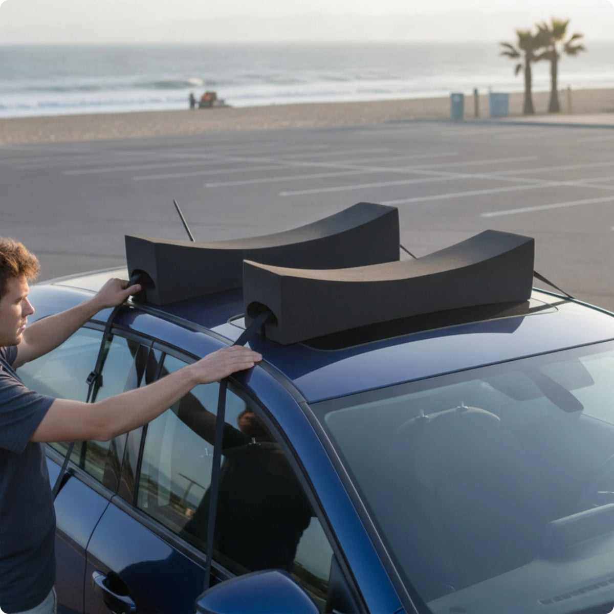 2-Pack Soft Roof Rack Pads for Surfboard & Board Carrier Roof Rack Pads PLUSH Paddleboard Foam A