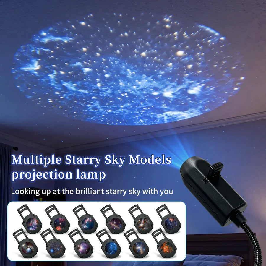 USB Galaxy Projector Night Light – 360° Gooseneck Star Lamp Galaxy Projector Lamp PLUSH
