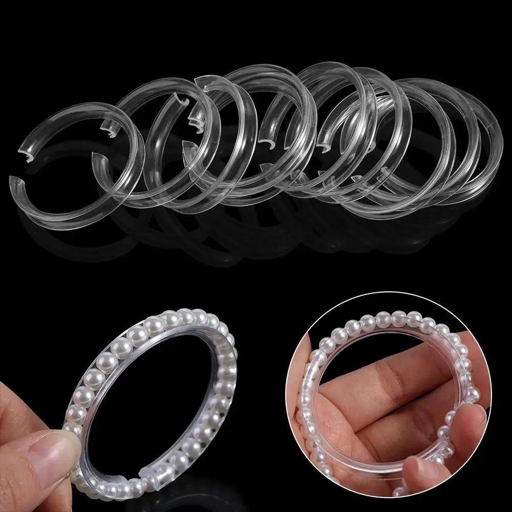 10pcs Clear Acrylic Round Bracelet Display Stand Holder Set Bracelet Display Stand PLUSH transparent