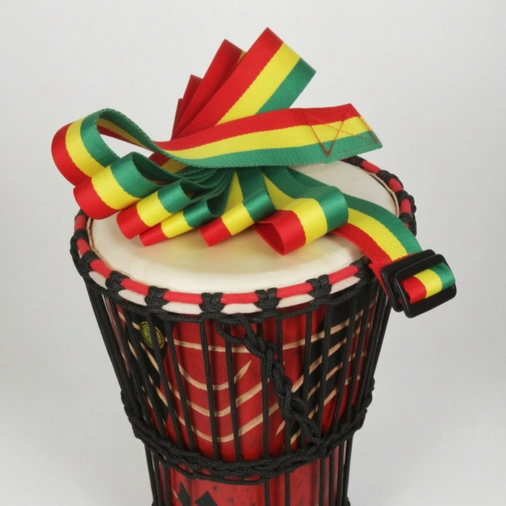 African Drum Strap – Woven Cotton Sling with Adjustable Buckle Drum Strap PLUSH