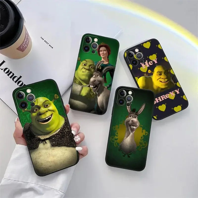 Shrek Cartoon iPhone Case – Shockproof Silicone Cover All Models Cartoon Phone Case PLUSH