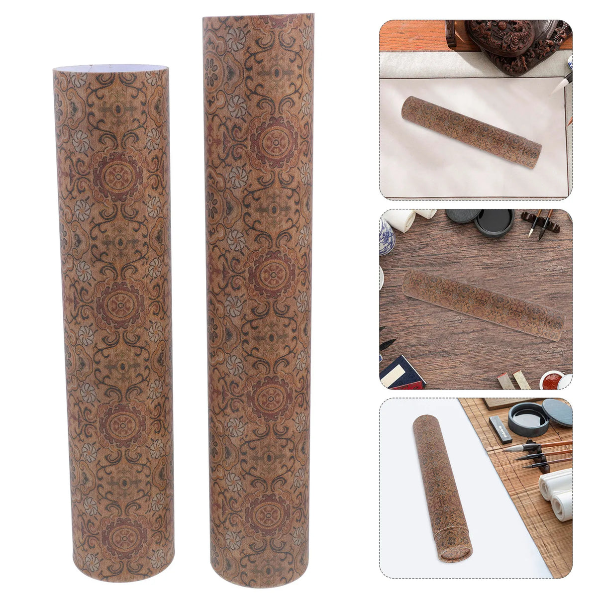 Telescoping Floral Scroll Storage Tube | 6cm Calligraphy Holder Scroll Storage Tube PLUSH China Mainland