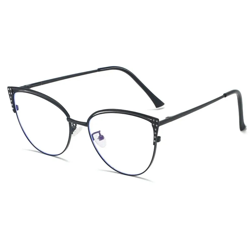 Rhinestone Blue Light Blocking Glasses – Square Frame Unisex Blue Light Glasses PLUSH