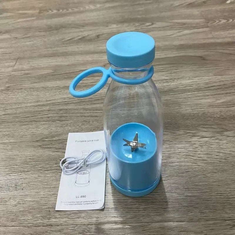 Portable USB Mini Blender 420ml | Smoothies & Juices LED Display USB Mini Blender PLUSH Blue
