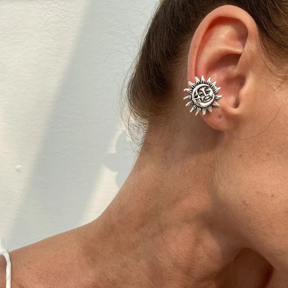 Vintage Flower C-Shape Ear Cuff – Starfish Shell Clip Earring Clip-On Ear Cuff PLUSH Style 12