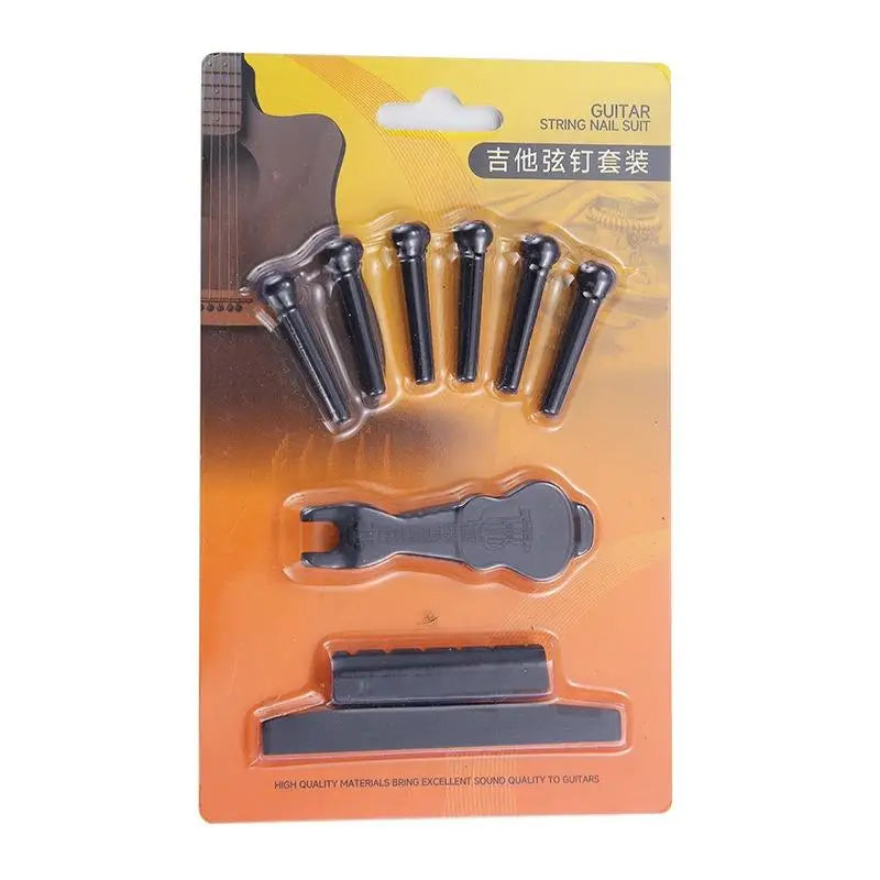 Guitar Bridge Pin Puller Tool Kit – Safe & Easy String Change Guitar Accessory Tool PLUSH Black
