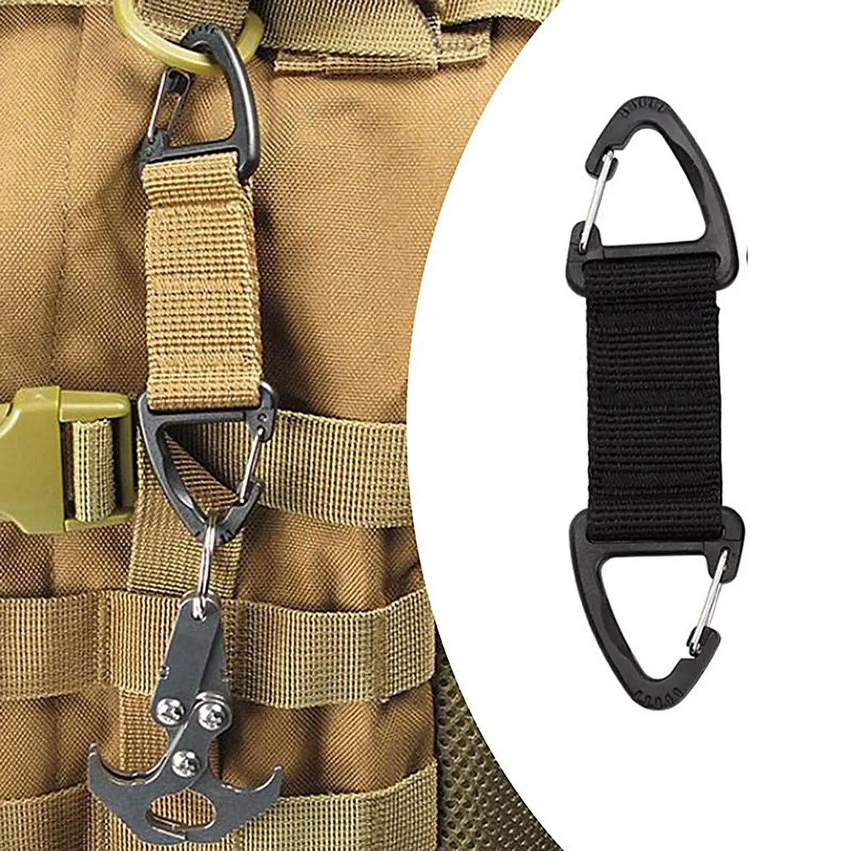 4-Pack Rotatable Carabiner Hook – Quick-Release Belt Clip Carabiner Clip PLUSH