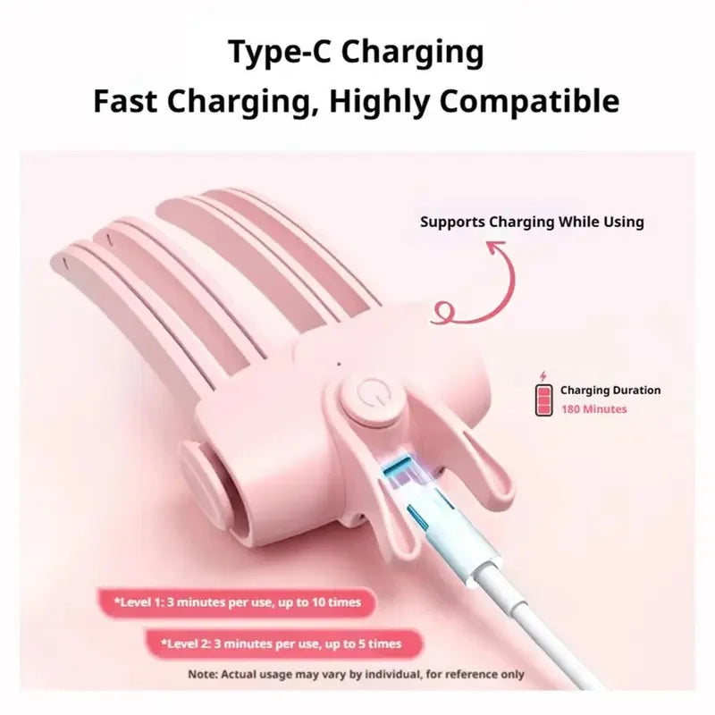 Electric Heated Root Volumizing Clip – Rechargeable Hair Styler Heated Hair Styling Clip PLUSH