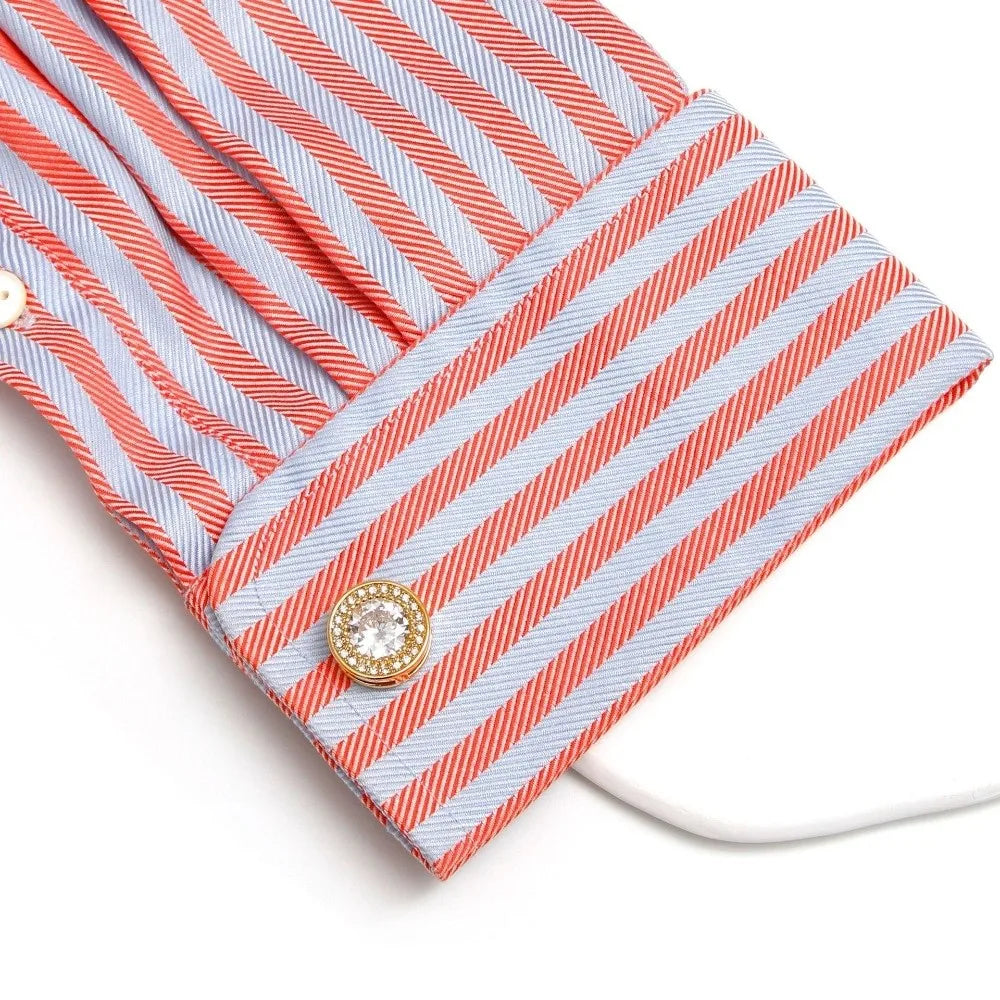 Men's Crystal Cufflinks – Luxury Zinc Alloy French Shirt Buttons Men's Cufflinks PLUSH