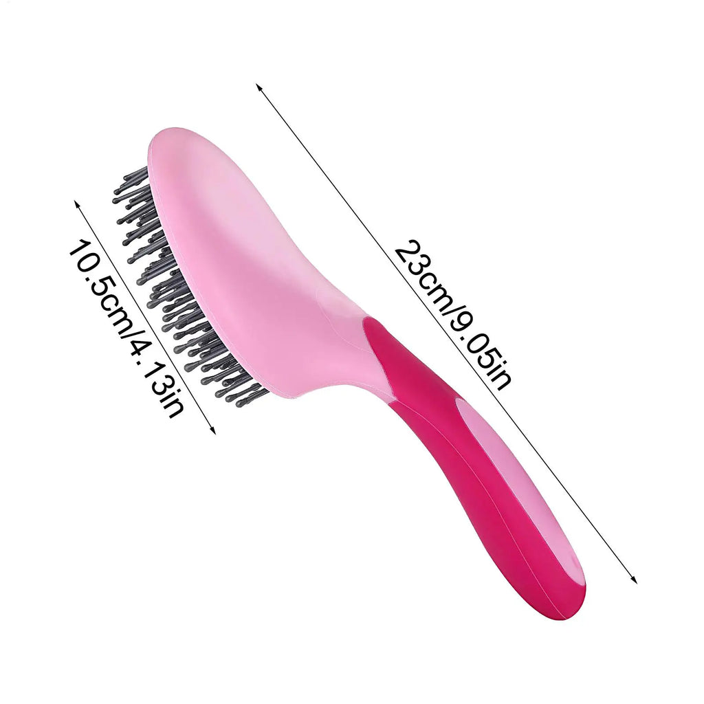 Horse Mane & Tail Brush – Soft Needle Bristles & Rubber Grip Horse Grooming Brush PLUSH
