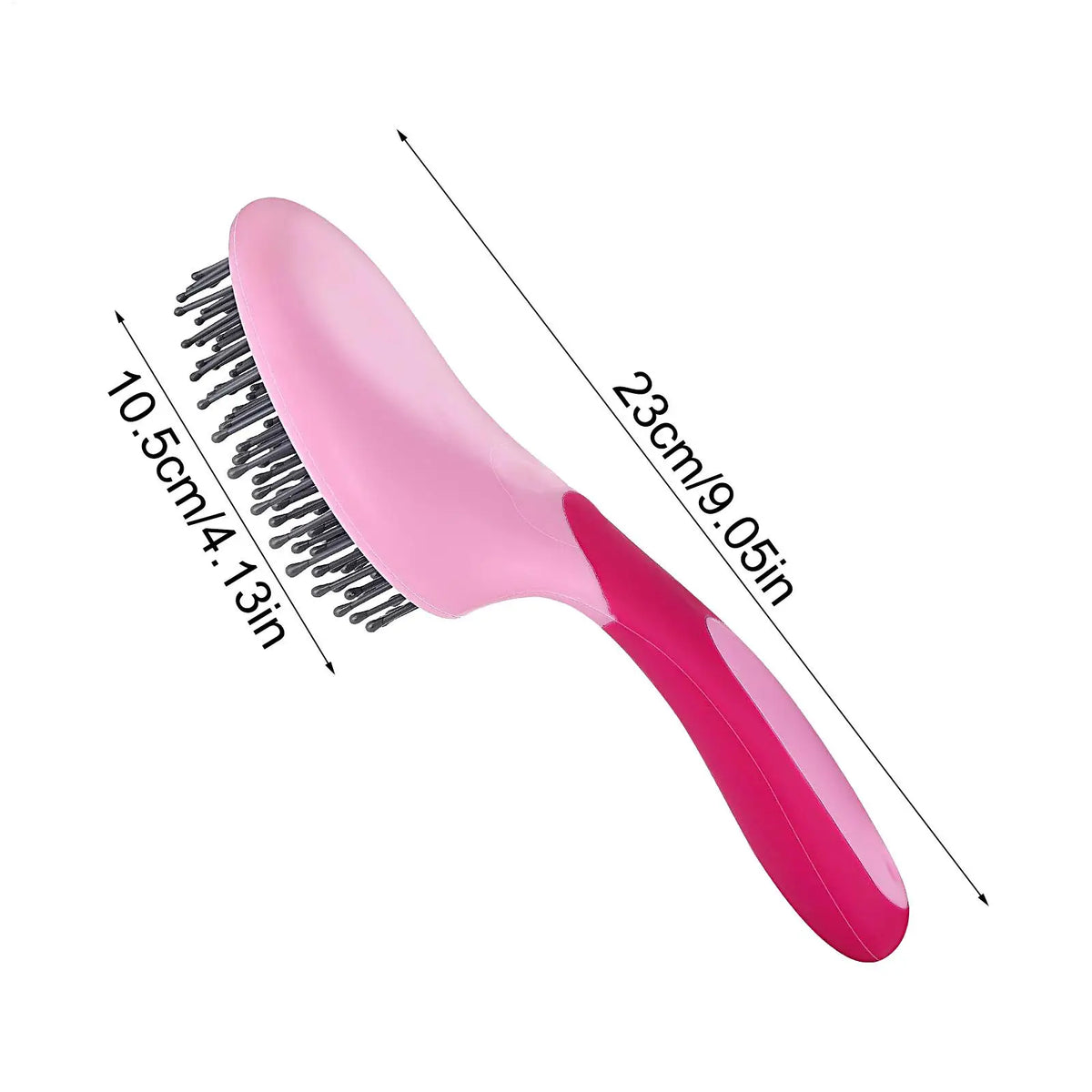 Horse Mane & Tail Brush – Soft Needle Bristles & Rubber Grip Horse Grooming Brush PLUSH