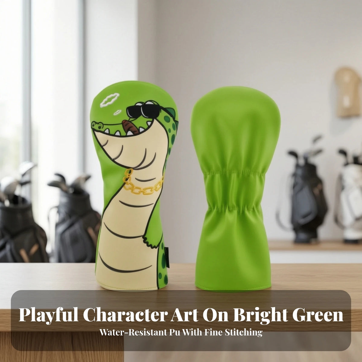 Golf Club Headcover Crocodile Design – Elastic Waterproof PU Golf Club Headcover PLUSH