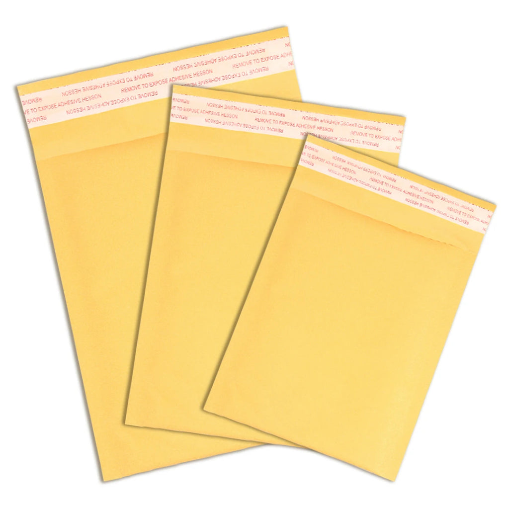 Yellow Kraft Bubble Mailers Self Seal Padded Envelopes 10-20pk Bubble Mailers PLUSH