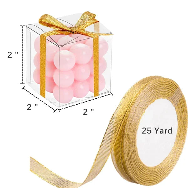50pcs Clear Favor Boxes 2x2x2" | Wedding & Party Gift Boxes Party Favor Boxes PLUSH