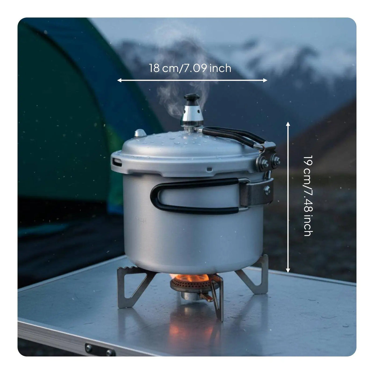 Portable Mini Pressure Pot – Lightweight Camping Cooker Camping Pressure Cooker PLUSH