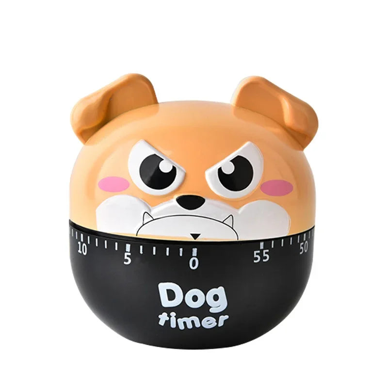 Cartoon Dog Mechanical Kitchen Timer – Cute Dial Countdown Mechanical Kitchen Timer PLUSH