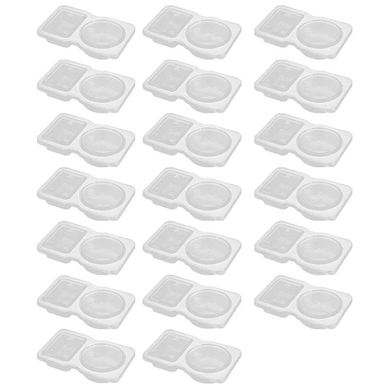 Double Compartment Seasoning & Snack Containers with Lid 5–40pcs Food Storage Container PLUSH 20PCS