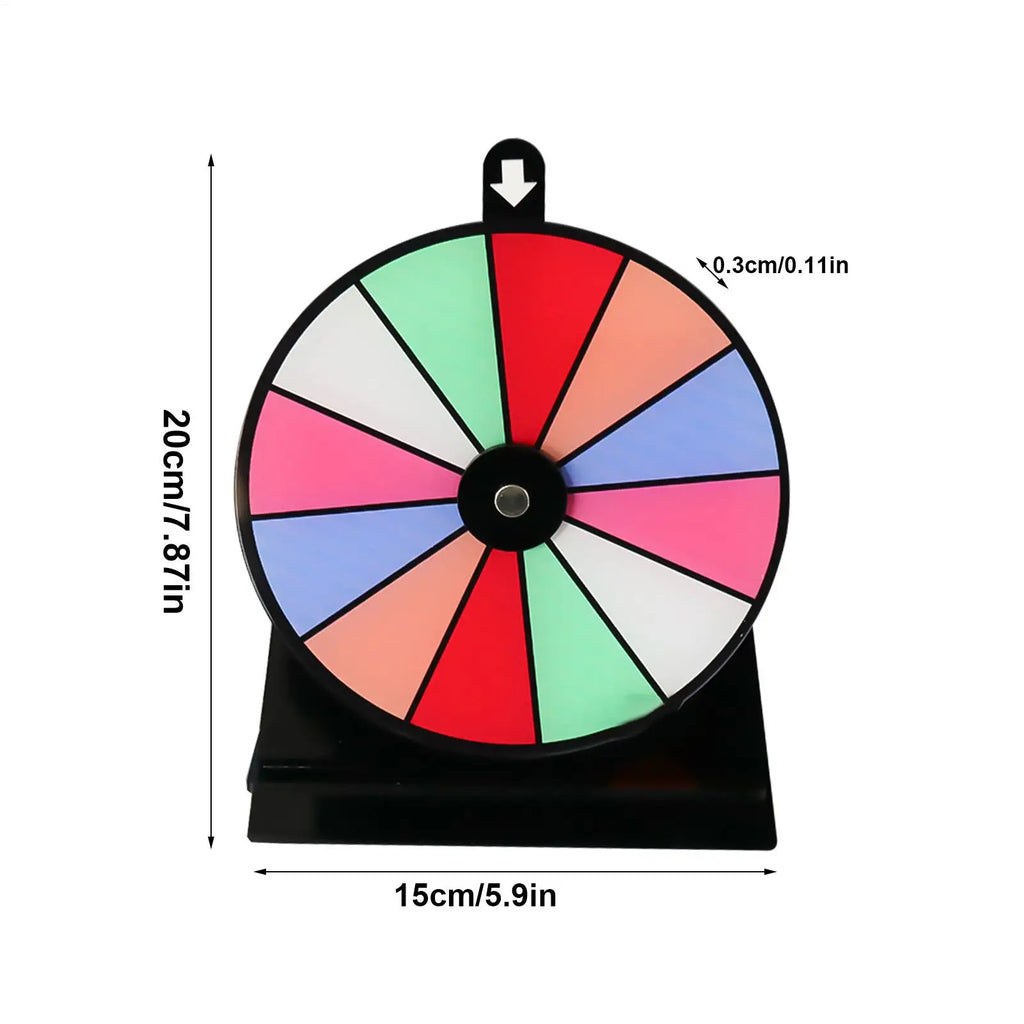 Dry Erase Prize Spin Wheel – 12 Section Tabletop Roulette Prize Spin Wheel PLUSH