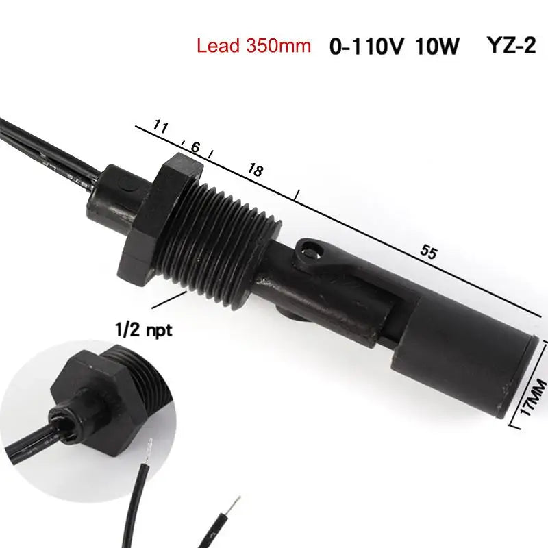 Horizontal Float Sensor Switch – Side Mount Water Level Control Float Level Switch PLUSH B