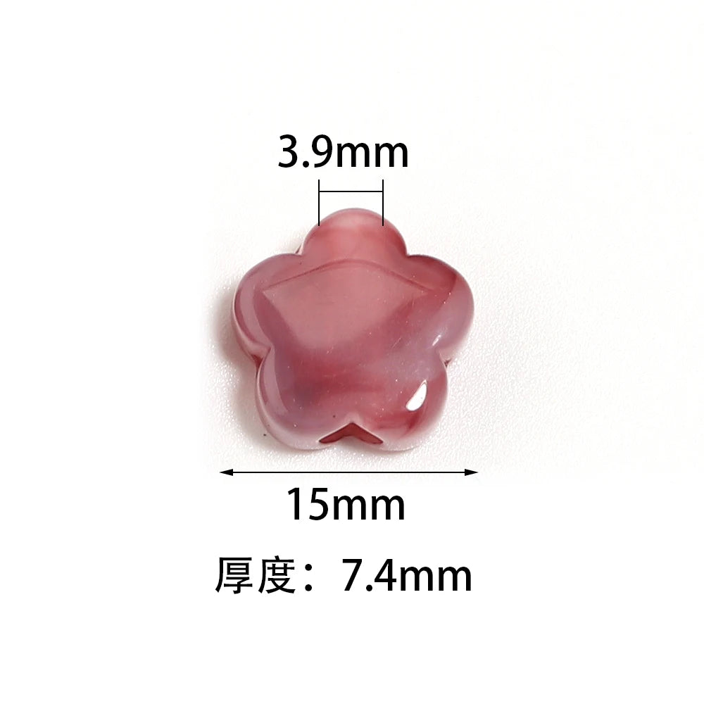 30pcs 15mm Two-Tone Flower Acrylic Spacer Beads – DIY Jewelry Acrylic Spacer Beads PLUSH