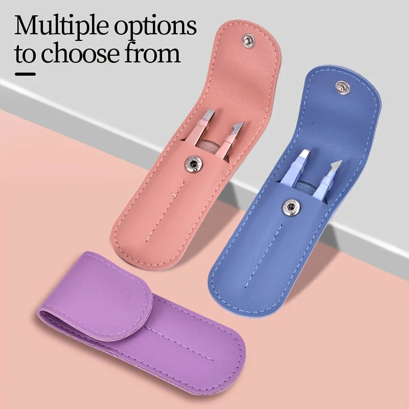 Professional Stainless Steel Tweezers Set with Case – 3pcs Tweezers Set PLUSH