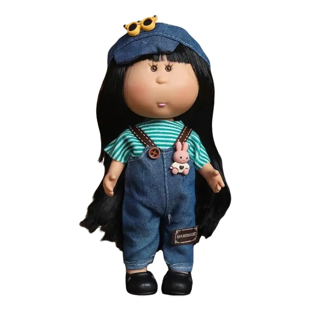 24cm Spanish Vinyl Doll Baby Clothes Set with Shoes & Accessories Doll Clothing Set PLUSH J