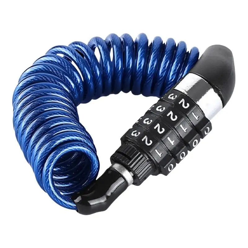 4-Digit Combination Cable Lock – Bike, Motorcycle & Helmet Combination Cable Lock PLUSH