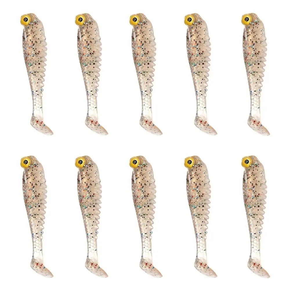 Soft Silicone Worm Fishing Lures 10pcs – Bass Swimbaits Soft Fishing Lures PLUSH Pink 5.5CM