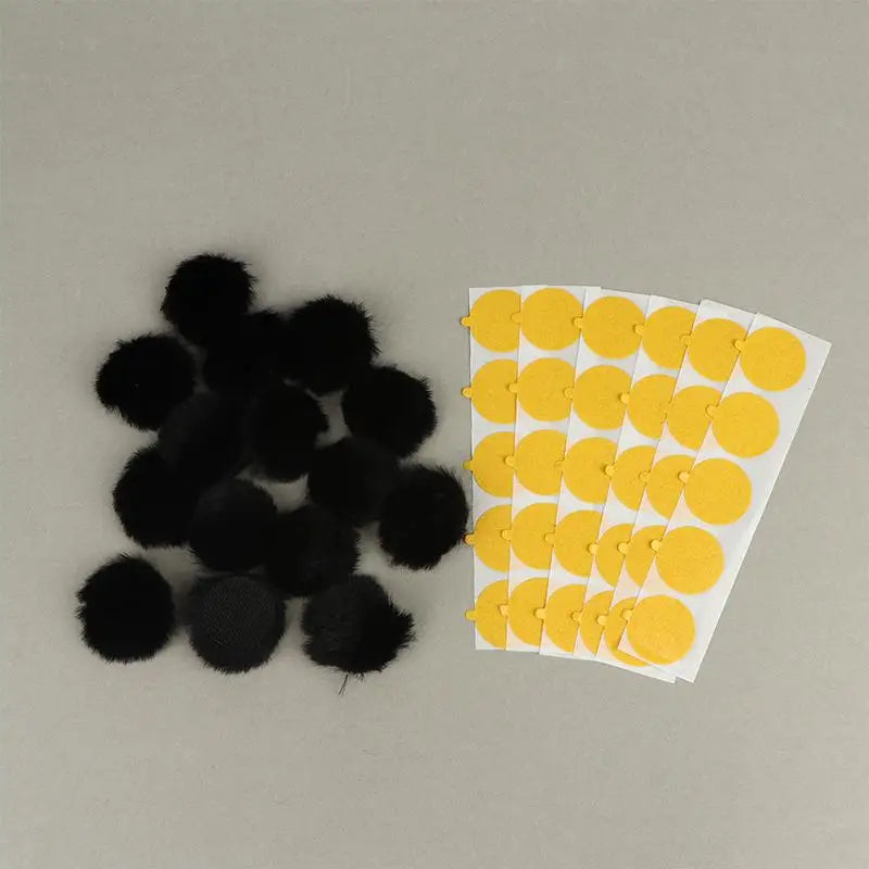 Windproof Lavalier Mic Furry Cover Set – Streaming & Field Work Microphone Windscreen PLUSH Black