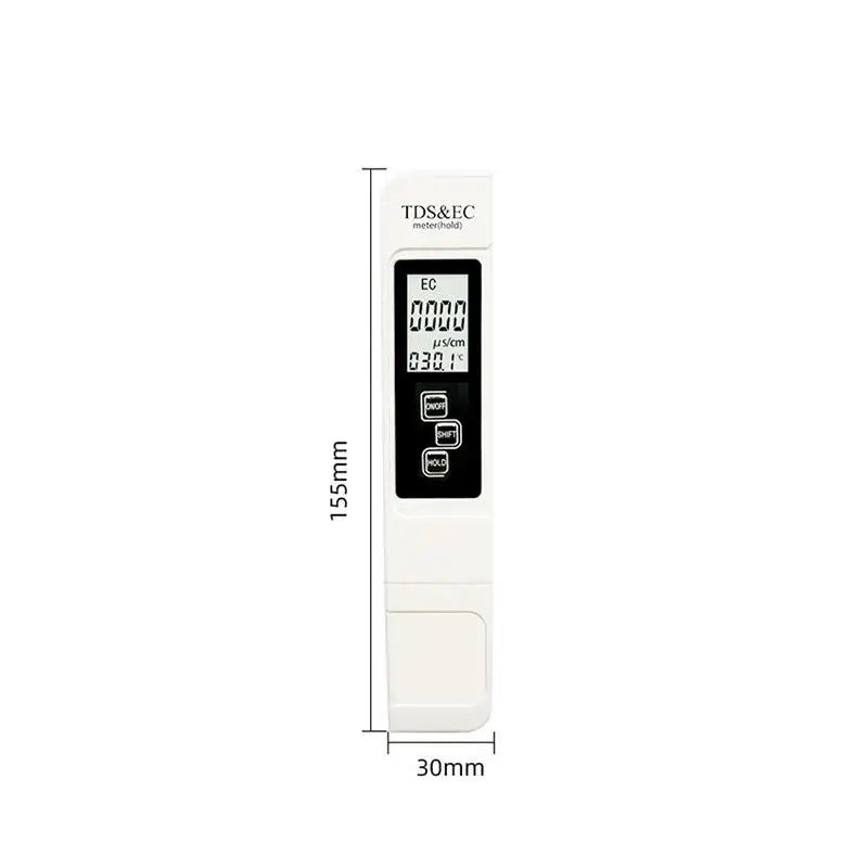 Portable TDS & EC Conductivity Meter with Temperature Display Water Quality Meter PLUSH