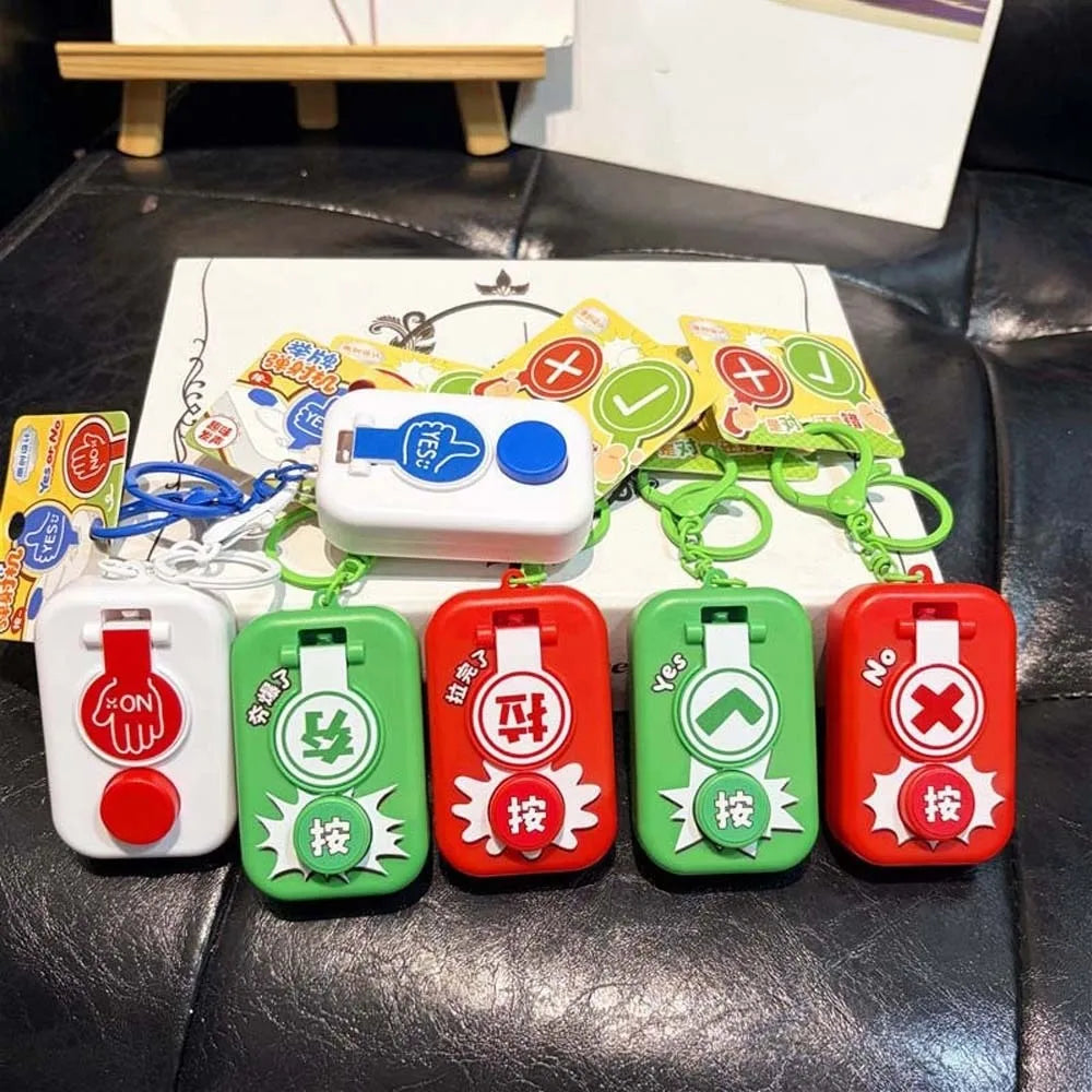Sound Emitting Voice Button Keychain – Cartoon Animal Design Novelty Keychain PLUSH