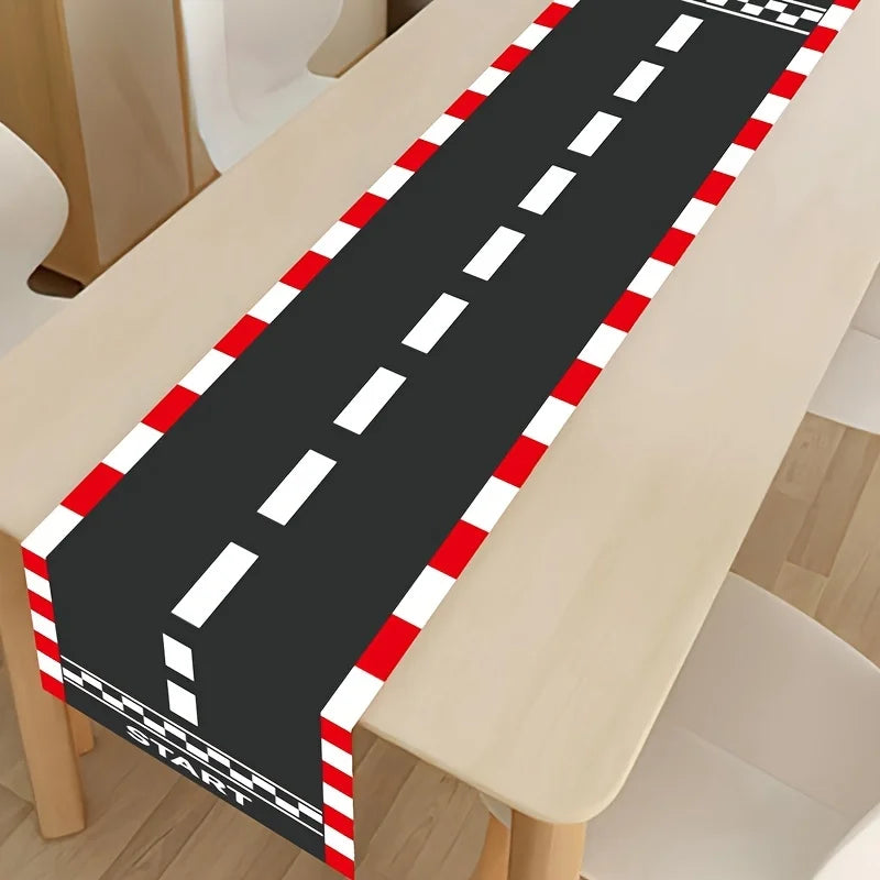 Racing Track Table Runner | Party & Event Décor – 3 Sizes Table Runner PLUSH