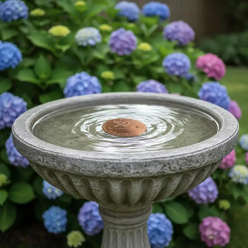 Pure Copper Bird Bath Purification Disk | Algae-Inhibiting Bird Bath Accessory PLUSH
