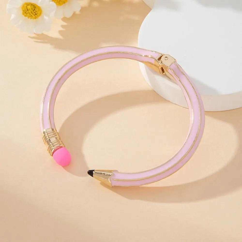 Pencil Shaped Colorful Cuff Bangle Bracelet | Fun Gift Novelty Bangle Bracelet PLUSH