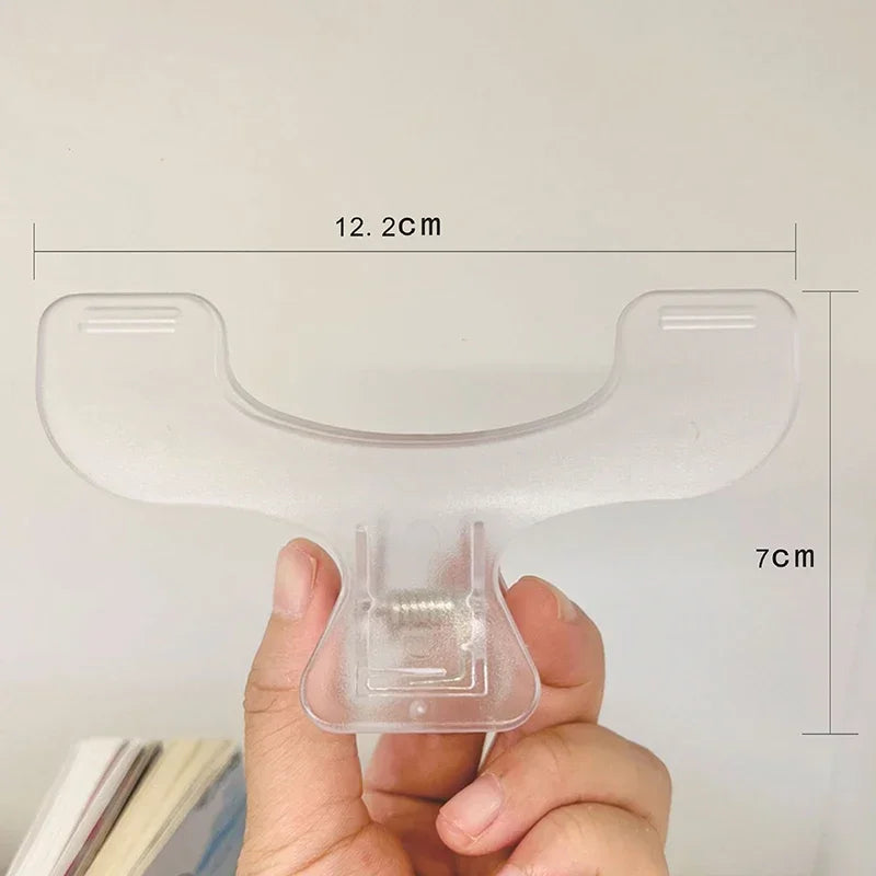 Frosted Transparent Book Page Clip – Kawaii Desk Note Holder Book Page Clip PLUSH