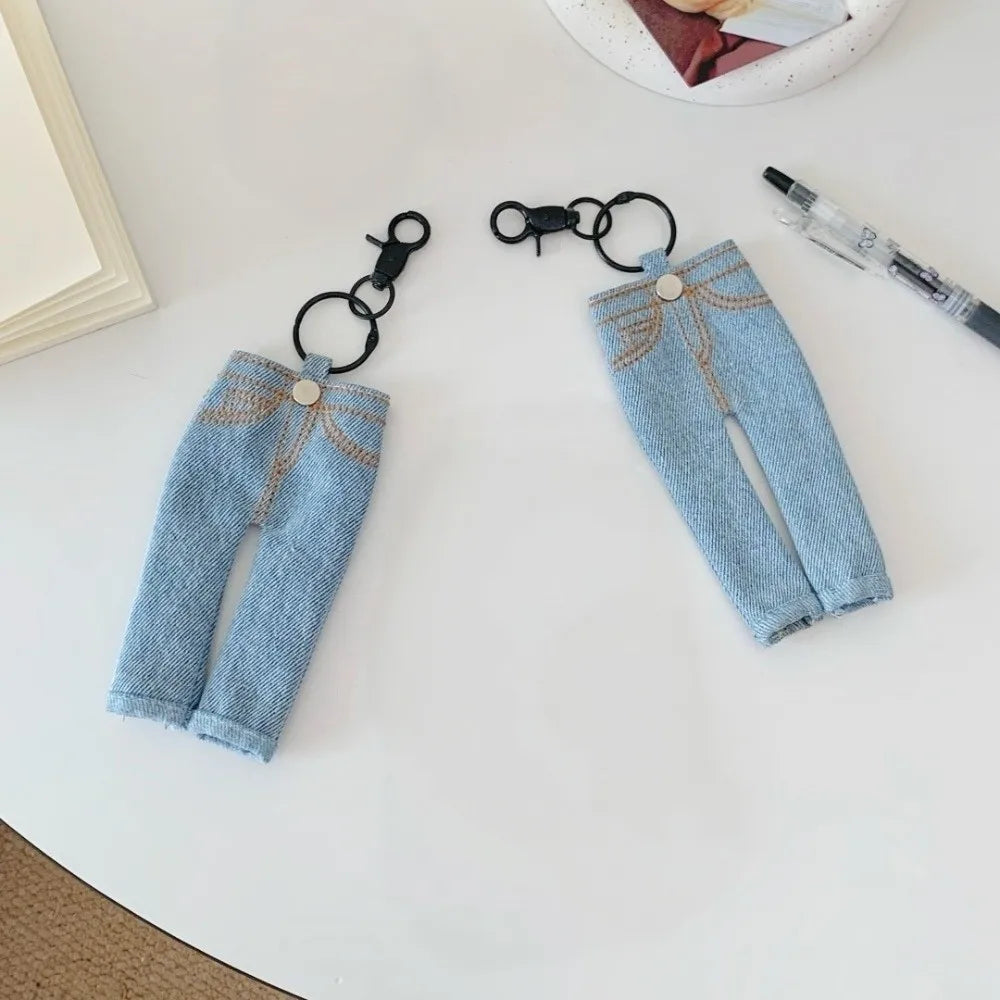 Mini Denim Pen Holder Keychain | Pencil Loop Keyring Pendant Pen Holder Keychain PLUSH