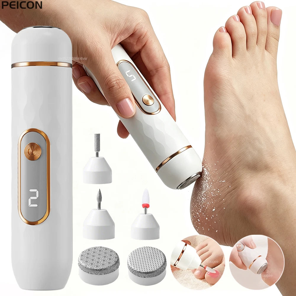 Electric Foot File & Nail Drill – USB Rechargeable Pedicure Tool Electric Pedicure Tool PLUSH