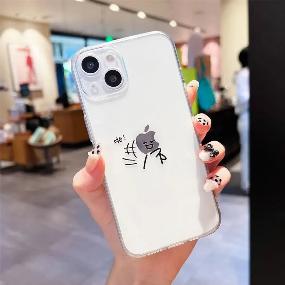 Matchstick Couple iPhone Case – Funny Abstract Art Cover Phone Case PLUSH Style 10 For iPhone 13Pro